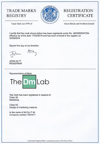 The DM Lab Registered Trademark